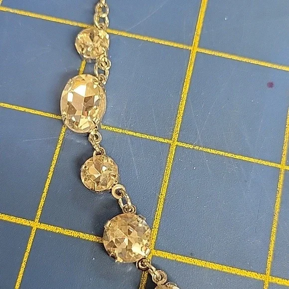 Diamond Faux Silver Tone 18" + 2" Extension Necklace - Picture 3 of 6